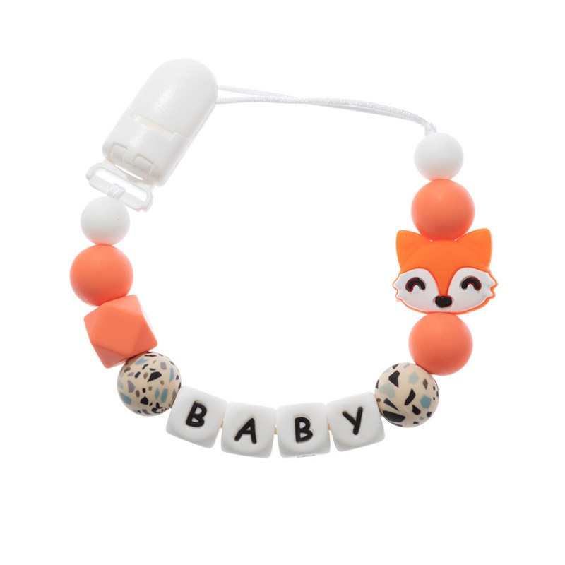 Baby Teethers - Cartoon Personalized Name Handmade Pacifier Clips