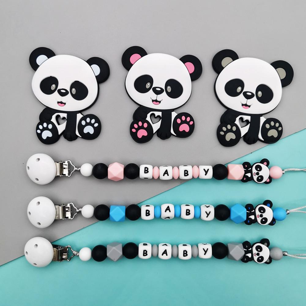 Baby Teethers - Panda Customized English Silicone Letter Name