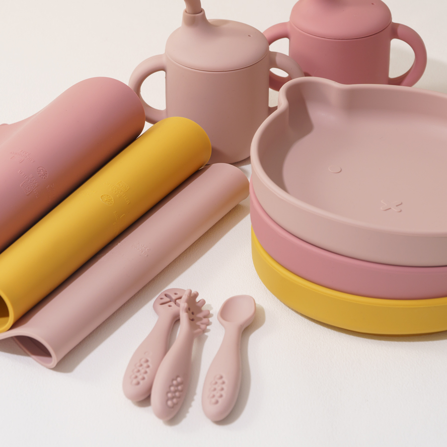 8PCS Silicone Baby Feeding Set - Baby Led Weaning Set ulasan dan harga