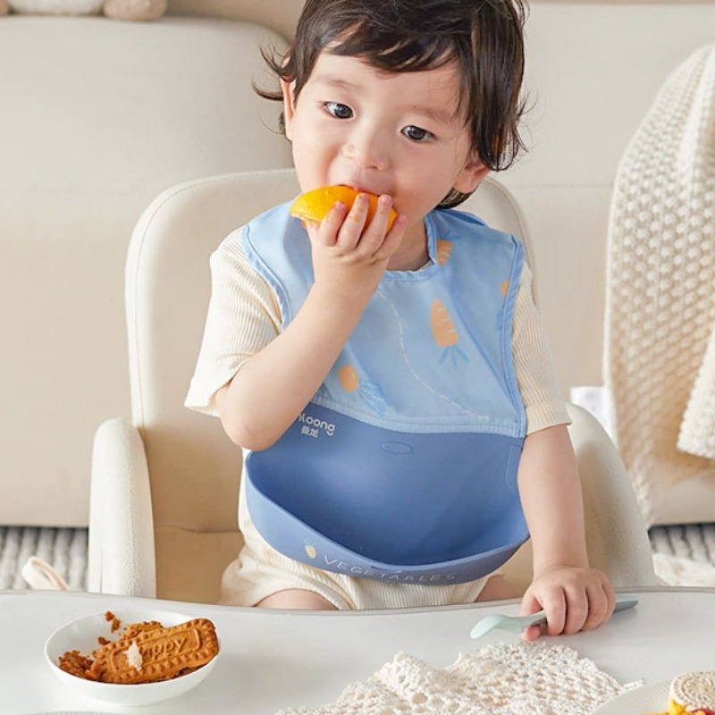 Children's Waterproof Bib Baby - Silicone Baby Bibs ulasan dan harga