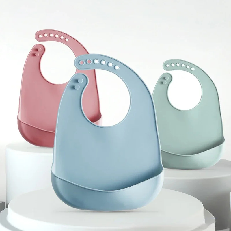 1/2pcs Baby Bib Adjustable Wat - Silicone Baby Bibs ulasan dan harga