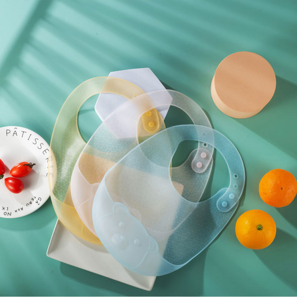 Baby eating bib, complementary - Silicone Baby Bibs ulasan dan harga