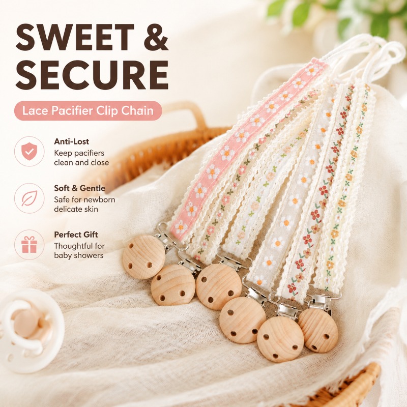 Lace Pacifier Clip Chain for N - Baby Products 1 Year ulasan dan harga